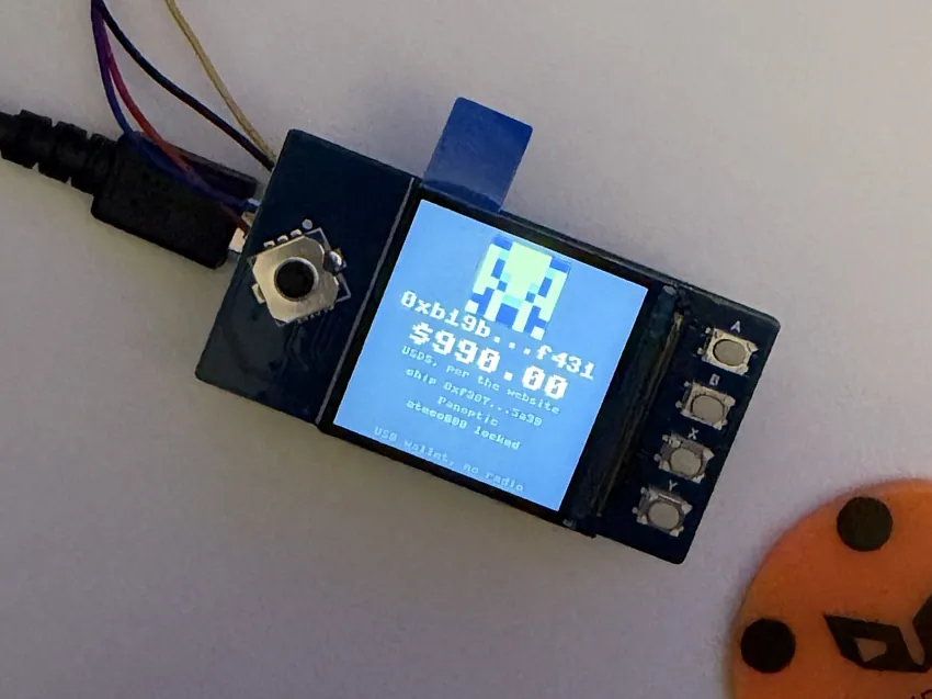 The wallet's home screen after the payment, showing $990.00